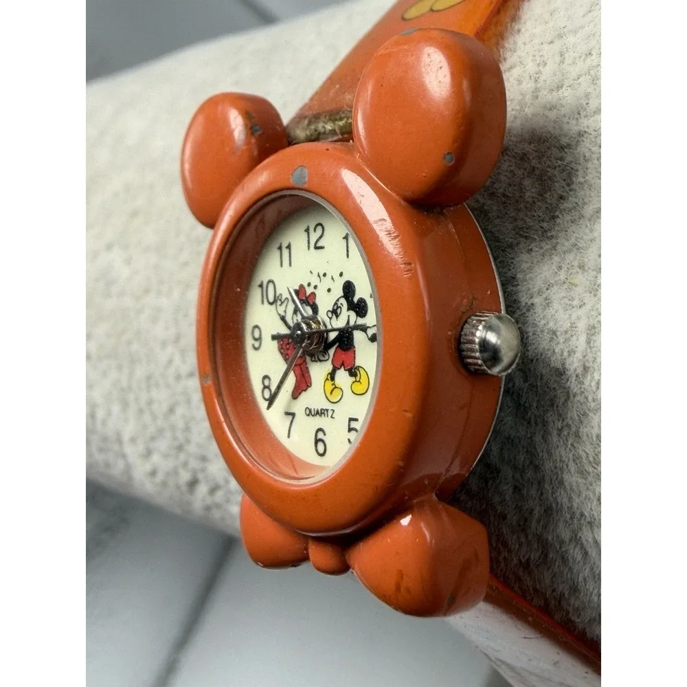Disney Mickey Mouse Vintage Childrens Watch‎ New Battery 21MM 6.5